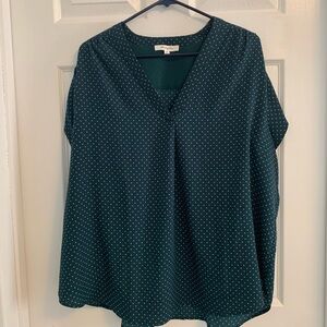 Women's Green Polka Dot Top